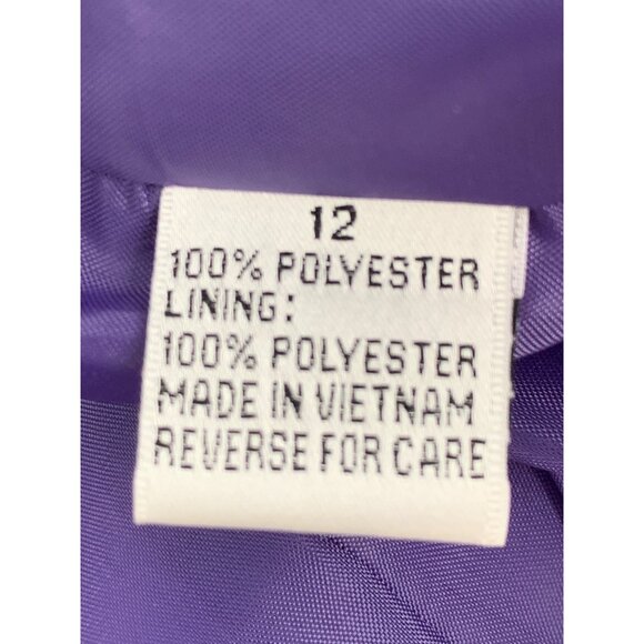 Travis Ayers Purple Two-Piece Pantsuit Size 12/14  RM10201 NWT Lined Blazer - Picture 6 of 16